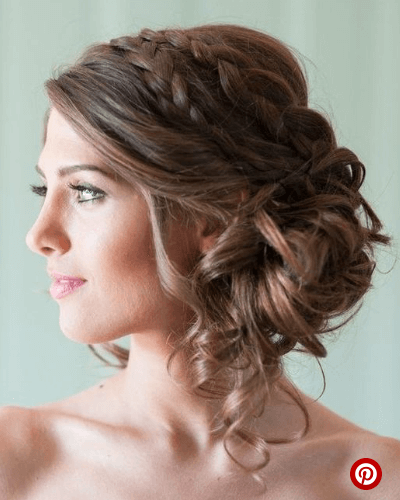 peinado recogido ondas novia